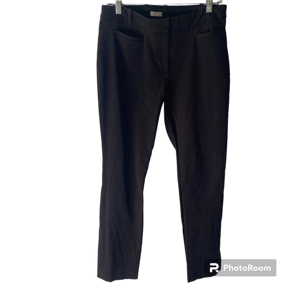 J. Crew pants black straight leg stretchy SZ 6R
